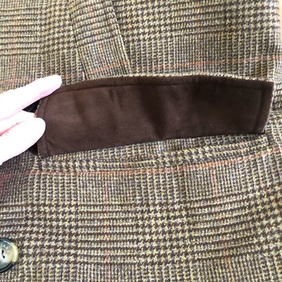 NWT $8.5K LORO PIANA Galles Cashmere Double Brown Plaid Jacket - Picture 13 of 13
